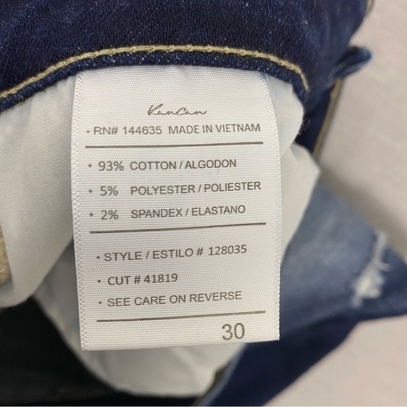 KanCan Distressed Blue Jeans Sz 30 High Rise Ankle LengthCotton Blend - Picture 7 of 11